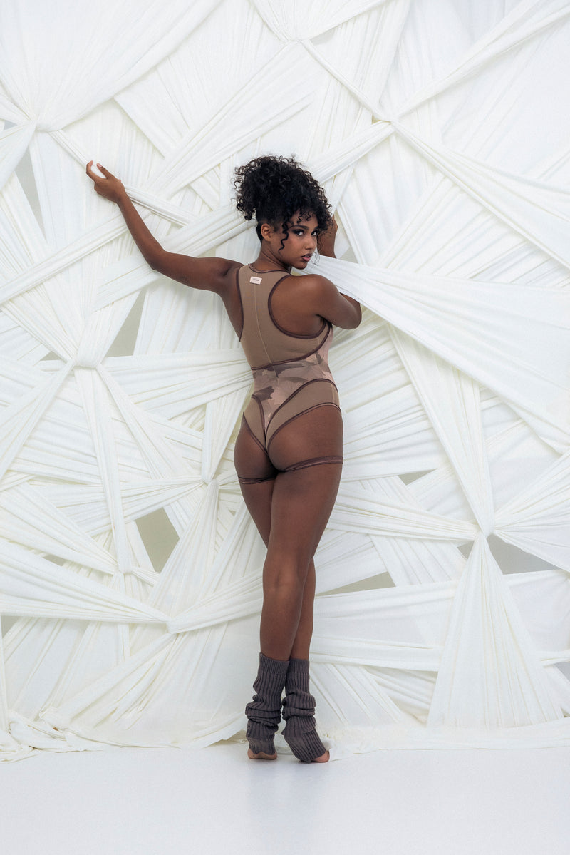 Peonies Bodysuit-skin tones